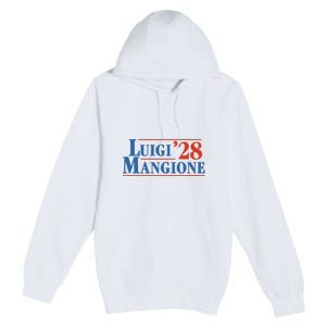 Vote Luigi 2028 Retro Campaign Premium Pullover Hoodie