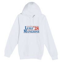 Vote Luigi 2028 Retro Campaign Premium Pullover Hoodie