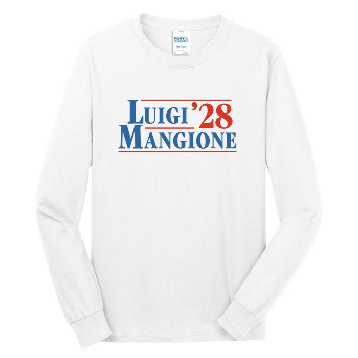 Vote Luigi 2028 Retro Campaign Tall Long Sleeve T-Shirt