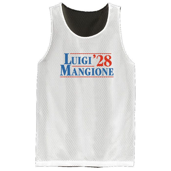 Vote Luigi 2028 Retro Campaign Mesh Reversible Basketball Jersey Tank