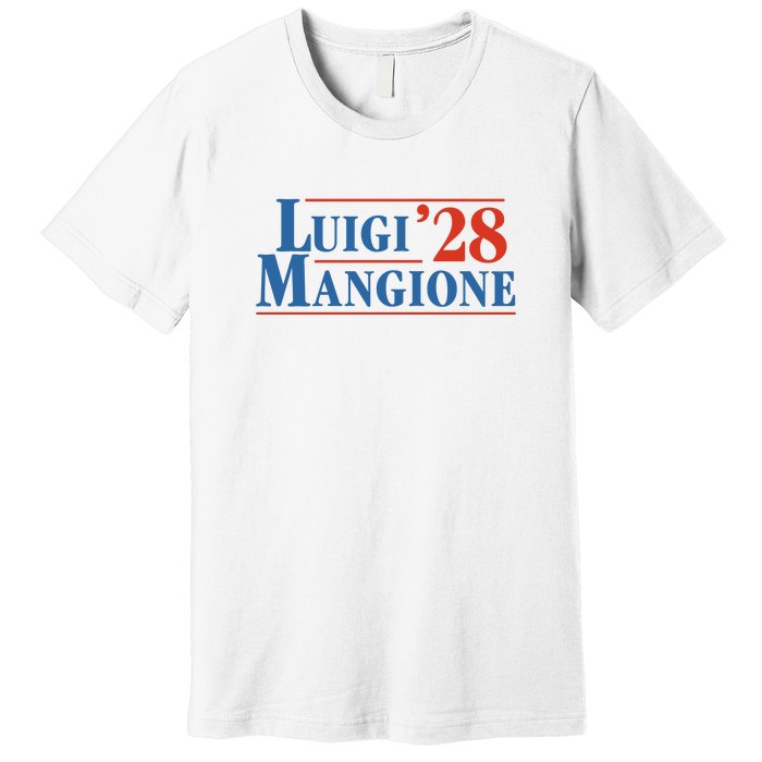 Vote Luigi 2028 Retro Campaign Premium T-Shirt