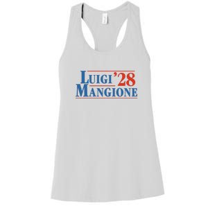 Vote Luigi 2028 Retro Campaign Women's Racerback Tank