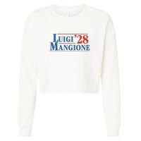 Vote Luigi 2028 Retro Campaign Cropped Pullover Crew