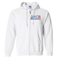 Vote Luigi 2028 Retro Campaign Full Zip Hoodie