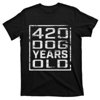 Vintage Look 420 Dog Years Old Funny 60th Birthday T T-Shirt