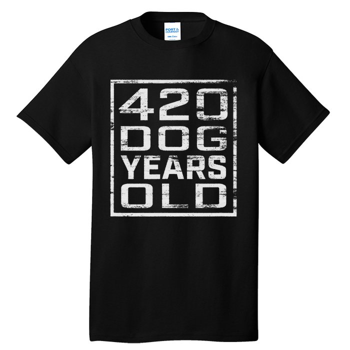 Vintage Look 420 Dog Years Old Funny 60th Birthday T Tall T-Shirt