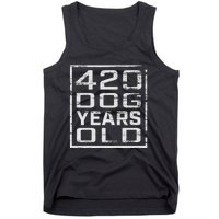 Vintage Look 420 Dog Years Old Funny 60th Birthday T Tank Top