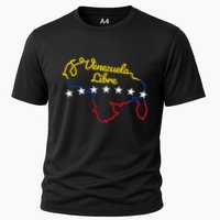 Venezuela Libre 7 Stars Flag Venezuelan Map Souvenir Cooling Performance Crew T-Shirt