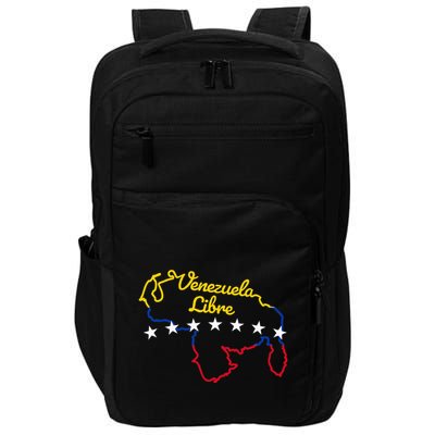 Venezuela Libre 7 Stars Flag Venezuelan Map Souvenir Impact Tech Backpack