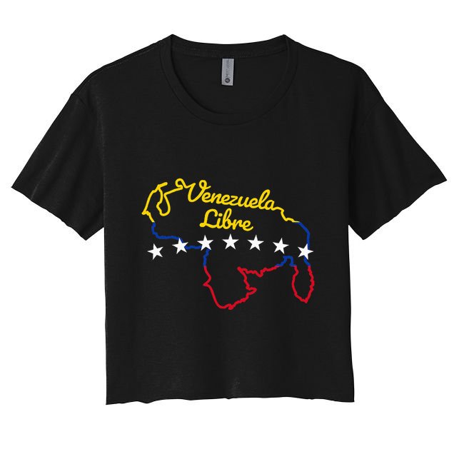 Venezuela Libre 7 Stars Flag Venezuelan Map Souvenir Crop Top