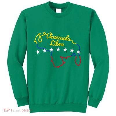 Venezuela Libre 7 Stars Flag Venezuelan Map Souvenir Sweatshirt