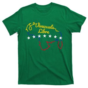 Venezuela Libre 7 Stars Flag Venezuelan Map Souvenir T-Shirt