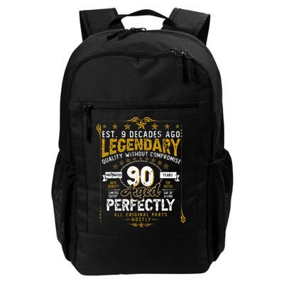 Vintage Legendary 90 Years Old Aged Perfectly 90th Birtday Backpack