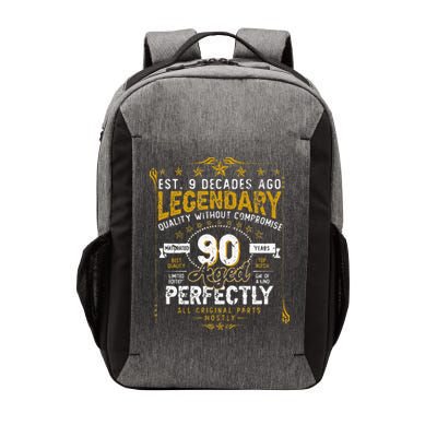 Vintage Legendary 90 Years Old Aged Perfectly 90th Birtday Vector Backpack