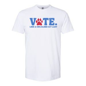 Vote Like A Less Cat Lady Voting Election Funny Kamala Cute Gift Softstyle CVC T-Shirt