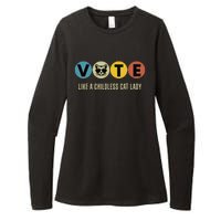 Vote Like A Childless Cat Lady Kamala Harris 2024 Womens CVC Long Sleeve Shirt