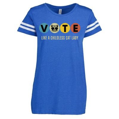 Vote Like A Childless Cat Lady Kamala Harris 2024 Enza Ladies Jersey Football T-Shirt