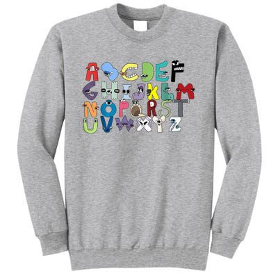 Villain Letter ABC Learning Matching Evil Alphabet Lore Tall Sweatshirt