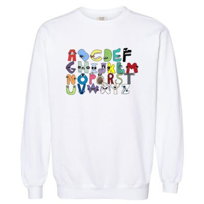 Villain Letter ABC Learning Matching Evil Alphabet Lore Garment-Dyed Sweatshirt