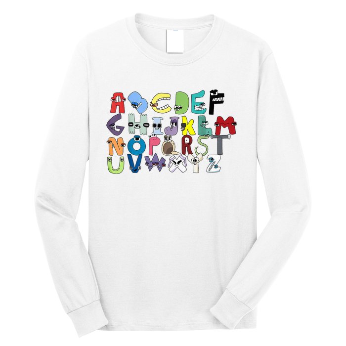 Villain Letter ABC Learning Matching Evil Alphabet Lore Long Sleeve Shirt