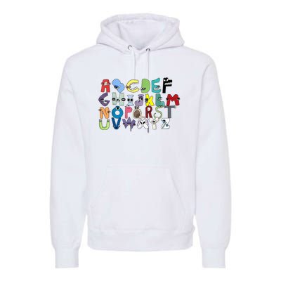 Villain Letter ABC Learning Matching Evil Alphabet Lore Premium Hoodie