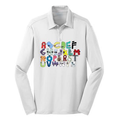 Villain Letter ABC Learning Matching Evil Alphabet Lore Silk Touch Performance Long Sleeve Polo