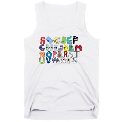 Villain Letter ABC Learning Matching Evil Alphabet Lore Tank Top