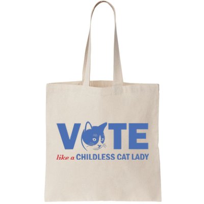 Vote Like A Childless Cat Lady Funny Voting Kamala Tote Bag