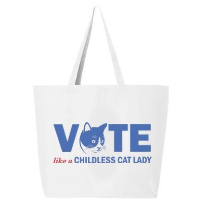 Vote Like A Childless Cat Lady Funny Voting Kamala 25L Jumbo Tote