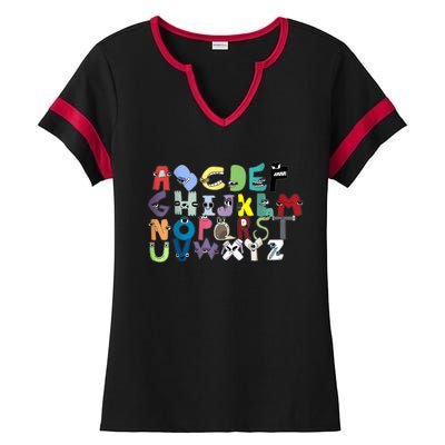 Villain Letter Abc Costume Boys Matching Evil Alphabet Lore Ladies Halftime Notch Neck Tee