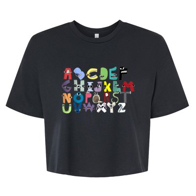 Villain Letter Abc Costume Boys Matching Evil Alphabet Lore Bella+Canvas Jersey Crop Tee