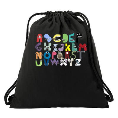 Villain Letter Abc Costume Boys Matching Evil Alphabet Lore Drawstring Bag