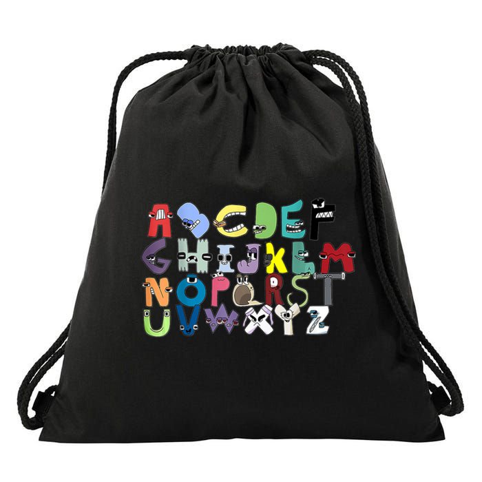 Villain Letter Abc Costume Boys Matching Evil Alphabet Lore Drawstring Bag