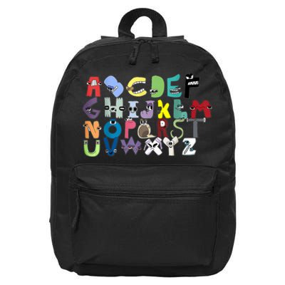 Villain Letter Abc Costume Boys Matching Evil Alphabet Lore 16 in Basic Backpack