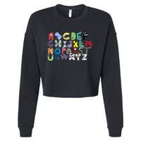 Villain Letter Abc Costume Boys Matching Evil Alphabet Lore Cropped Pullover Crew