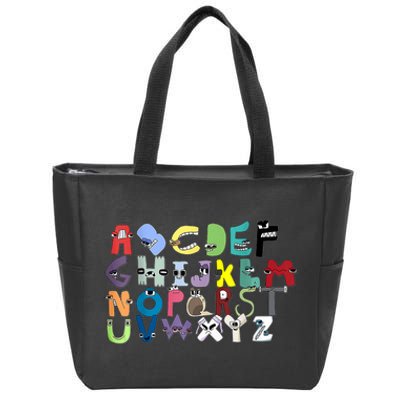 Villain Letter Abc Costume Boys Matching Evil Alphabet Lore Zip Tote Bag