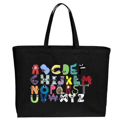 Villain Letter Abc Costume Boys Matching Evil Alphabet Lore Cotton Canvas Jumbo Tote