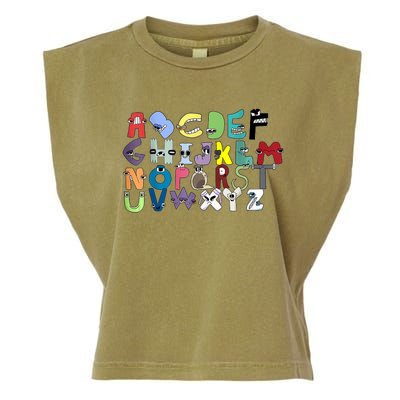 Villain Letter Abc Costume Boys Matching Evil Alphabet Lore Garment-Dyed Women's Muscle Tee