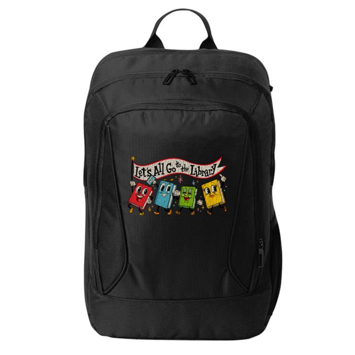 Vintage LetS All Go To The Library City Backpack