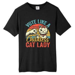 Vote Like A Childless Cat Lady Proud Cat Mom Tall Fusion ChromaSoft Performance T-Shirt