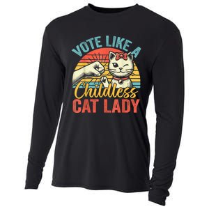 Vote Like A Childless Cat Lady Proud Cat Mom Cooling Performance Long Sleeve Crew