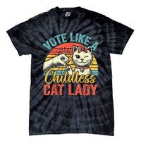 Vote Like A Childless Cat Lady Proud Cat Mom Tie-Dye T-Shirt