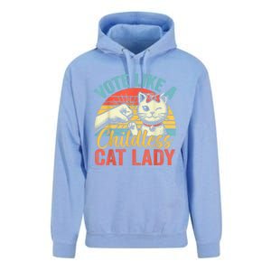 Vote Like A Childless Cat Lady Proud Cat Mom Unisex Surf Hoodie