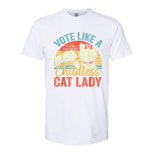 Vote Like A Childless Cat Lady Proud Cat Mom Softstyle CVC T-Shirt