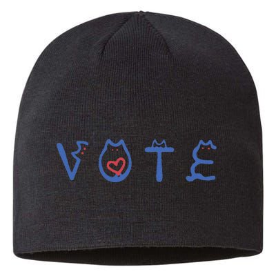 Vote Like A Childless Cat Lady Funny Voting Election 2024 Sustainable Beanie