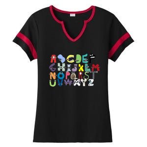 Villain Letter Abcs Costume Boys Matching Evil Alphabet Lore Ladies Halftime Notch Neck Tee