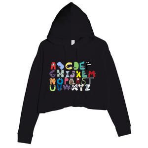 Villain Letter Abcs Costume Boys Matching Evil Alphabet Lore Crop Fleece Hoodie