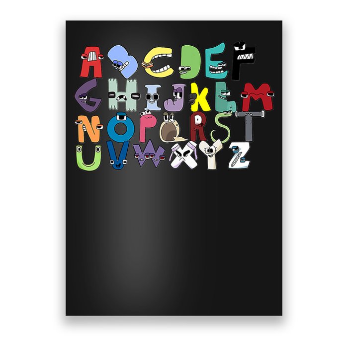 Villain Letter Abcs Costume Boys Matching Evil Alphabet Lore Poster