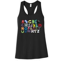 Villain Letter Abcs Costume Boys Matching Evil Alphabet Lore Women's Racerback Tank