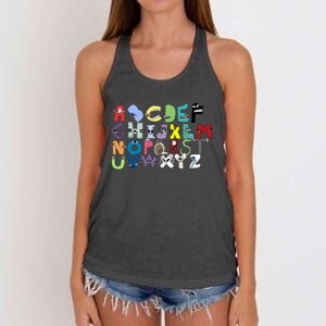 Villain Letter Abcs Costume Boys Matching Evil Alphabet Lore Women's Knotted Racerback Tank